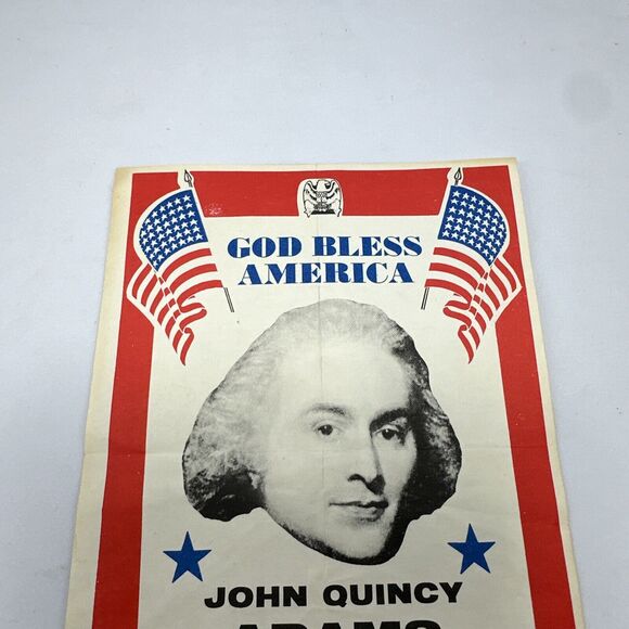 John Q Adams #15 of 15 God Bless America 1972 Topps President Mini Poster 5 x 7 - Picture 4 of 5